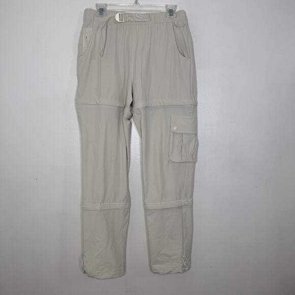 Outdoor Voices Pants Convertible Mens Medium Beige Hiking Cargo Trail Drawcord - Picture 1 of 10